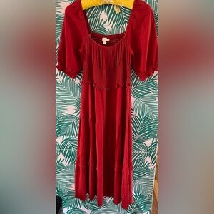 Grade and Gather burnt red Dress tiered